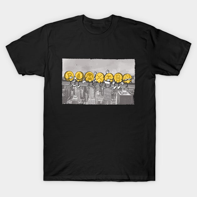 Bitcoin Crypto Workers Design Blockchain Crew T-Shirt by UNDERGROUNDROOTS